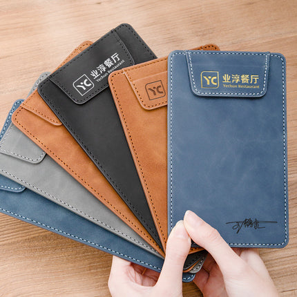 A6 document splint business office meeting leather writing pad manager magnetic folder logo signature board