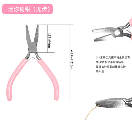 Handmade DIY beaded tool kit open fork needle pliers scissors line tweezers lobster buckle ring wire guide suit wholesale