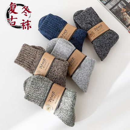 Socks Men's Autumn and Winter fleece-lined Thickened Warm Terry Socks Men's Towel Socks Winter Floor Socks Extra Thick Cotton Socks