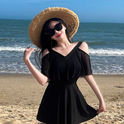 plus size Swimsuit Women's Conservative Split Cross-border New Hot Style Chubby Girl's Belly Covering Slimming Hot Spring Swimsuit