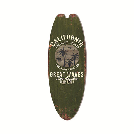 Cross-Border Surfboard Pendant Beach Leisure Wall Decoration Wooden Brand Hawaiian Party Supplies Scene Layout