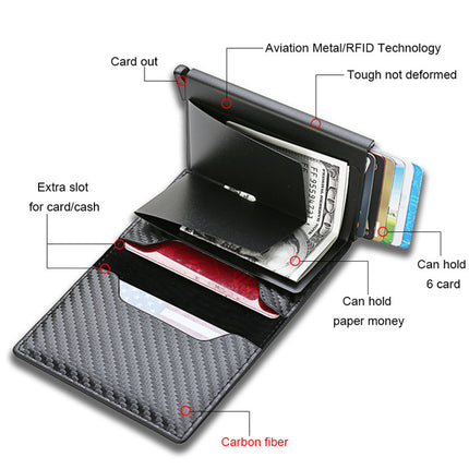Cross-border New RFID Location Tracker Protective Case Airtag Card Holder Credit Card Holder Men Wallet Wallet