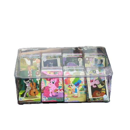 Card Storage Box, Card Organizer, Acrylic Compartment Display Rack, Stackable Drawer for Home Use