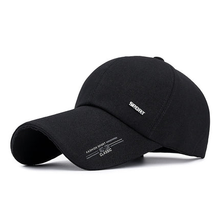Spring and summer new outdoor fishing extended brim baseball cap men's and women's leisure sun hat cotton canvas cap