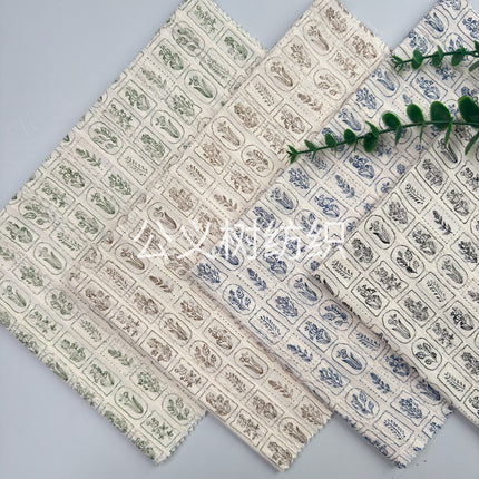 "Flowers in the Mirror" Cotton Lace Jacquard Fabric Spring and Summer New Simple Line Printing Pure Cotton Fabric