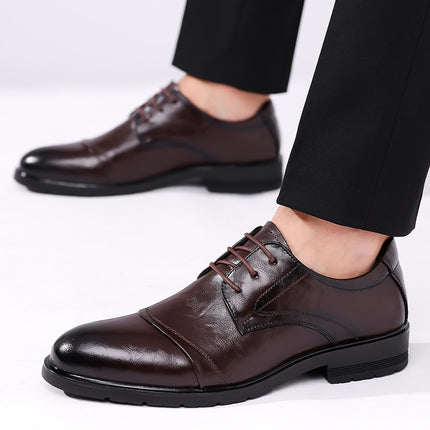 2024 Spring and Autumn New Men's Business Dress Shoes Men's Three-Joint Lace-Up Shoes Breathable Security Shoes 1999