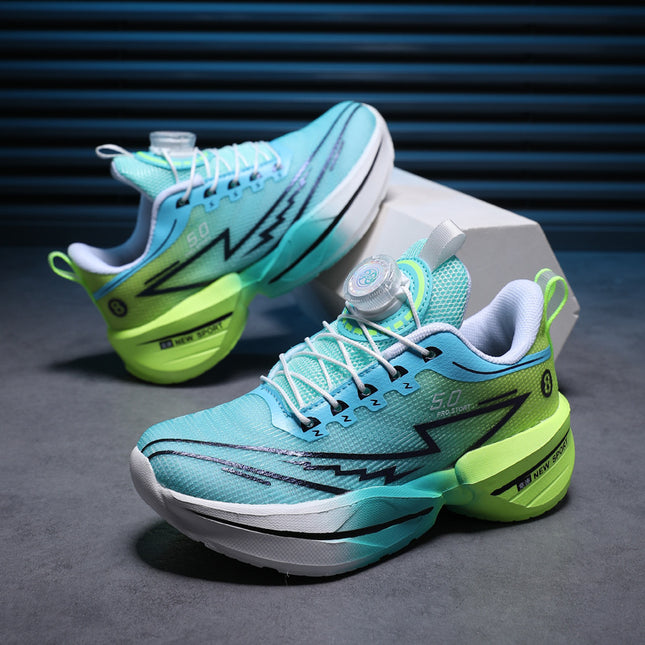Boys' Shoes 2026 New Summer Mesh Popular Basketball Shoes Children's Breathable Running Sneakers Lightweight with Buttons