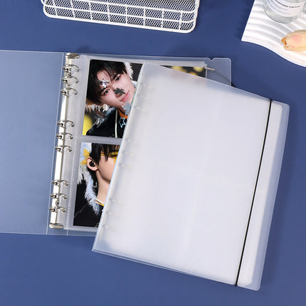 B5 detachable metal ring strap binder case PP frosted folder 9 holes 26 holes 8 holes can be printed logo
