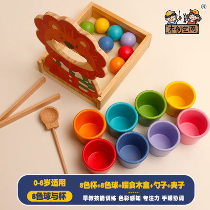 Montessori color cognitive teaching aids baby fine motor training children Montessori early education educational toys 2 years 1
