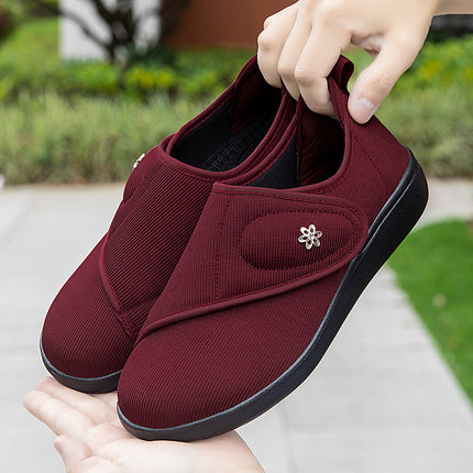 Thumb Valgus Elderly Women's Shoes Spring Swollen Feet Big Foot Bone Mother's Shoes Fat Wide Fat Elderly Cloth Shoes
