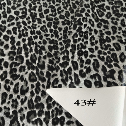 Pu Leopard Print Leather Fabric Anime DIY Imitation Cotton Velvet Base Printed Crafts Home Furniture Artificial Leather Bags