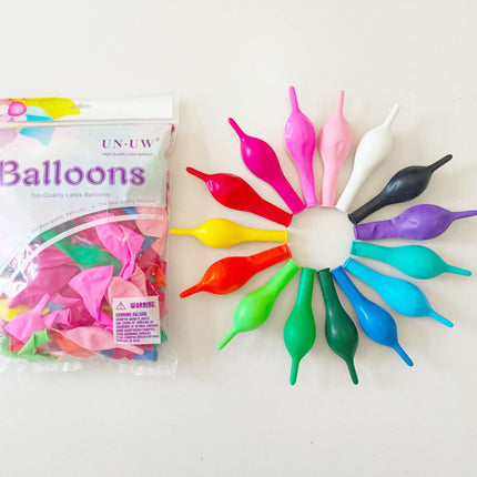 Tail Ball 2.4g 10inch Multi-Color Festival Wedding Birthday Celebration Atmosphere Decoration Needle Tail Balloon Latex Matte