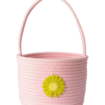 Cute Rainbow Portable Small Bag Women's New Arrival Handmade Cotton Women's Bag Straw Woven Bag Hand Gift Box Bag Beach Bag