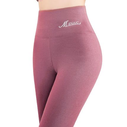 De Rong Shark Pants for Women, Suitable for Wearing Outside in Autumn and Winter, Fleece-Lined Leggings, High-Waisted, Warm Cotton Pants, Double-Sided Brushed Fabric, Can Be Worn Outside