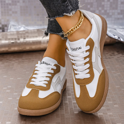 Foreign Trade Large Size 2024 Autum New Flats-Soled Casual Outer Wear Non-Slip Moral Training Shoes Lace-Up Lightweight Sports Shoes for Women