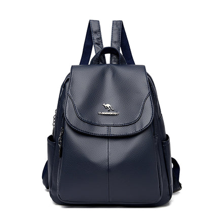 2024 New Fashion Backpack Women's PU Soft Leather Small Backpack Korean Style Distinctive Women's Backpack Trendy Dual-purpose Chest Bag