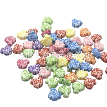 Plastic Washed Marine Series Shell Starfish Small Fish Kids Toy Beaded Bracelet Necklace Beaded Accessories Wholesale