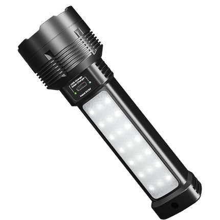 Strong solar flashlight super bright outdoor explosive long endurance with charging portable handheld 100,000 lumns light