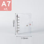 A7 silver clip pink buckle pvc binder