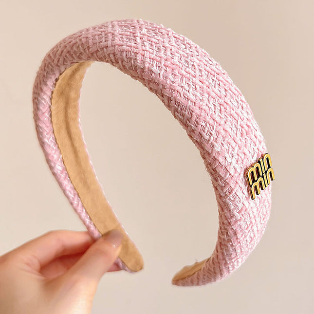 Mesh Pearl Flower Blue Face Wash Hair Hoop Female High Cranial Top Internet Red 2022 New Hair Clamp Pressure Hair Hoop