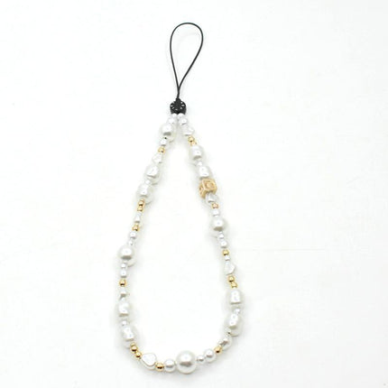 Online popular anti-lost mobile phone chain rainbow mobile phone chain same enamel beads DIY mobile phone lanyard factory direct sales