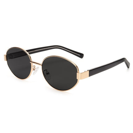 Y2K40235 Old Money Style Sunglasses Female Internet Celebrity Street Style Glasses Retro Oval High-End Cat-Eye Sunglasses