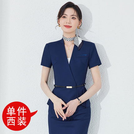 Professional suit skirt women's summer high-end elegant jewelry shop gold shop front desk workwear beauty salon overalls beautician