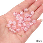 20 pieces/bag / Jade crushed round beads 8mm aperture about 1mm pink