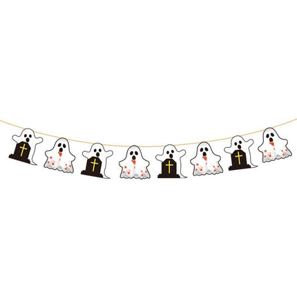Cross-Border New Halloween Flag Party Supplies Decoration Scene Atmosphere Decoration Halloween Flag Banner