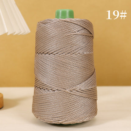 Lightweight Ice Silk Thread for Weaving Hats, Ice Linen Thread for Hand Knitting DIY Crochet Bags, Cushions, Blankets, Hollow Shiny Thick Yarn