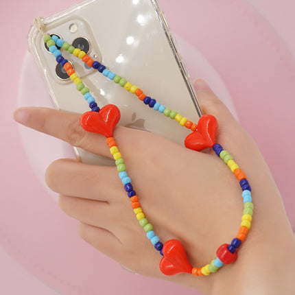 Factory direct supply handmade beaded mobile phone lanyard bluetooth speaker lanyard flashlight fan selfie stick U disk sling
