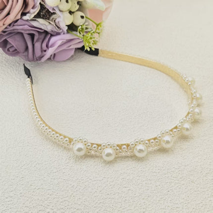 European and American Imitation Pearl Hair Band French Retro Hair Stamp Summer High-end Headband Women's New Super Fairy Hair Accessories
