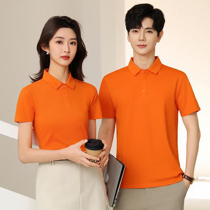Summer Short-Sleeved Polo Shirt Work Clothes Custom T-Shirt Printed Logo Company Corporate Group Clothing Embroider Classy Business t