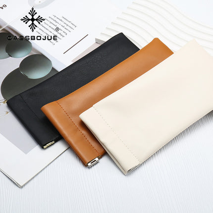 New pu leather glasses bag elastic female force opening and closing manufacturers wholesale sunglasses sunglasses storage set glasses storage men