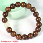 Golden sandalwood round beads 10mm [glass spacer beads]