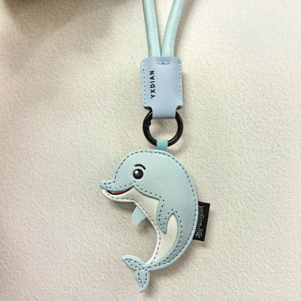 New Shark Cartoon Cute Pet Leather Toy Bag Hanging Accessories Car Fashion Car Bag Keychain