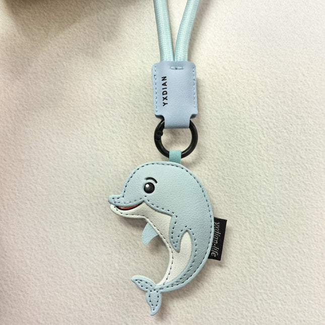 New Shark Cartoon Cute Pet Leather Toy Bag Hanging Accessories Car Fashion Car Bag Keychain