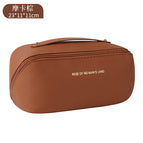 Mocha brown-classic pillow cosmetic bag / 23*11*11CM