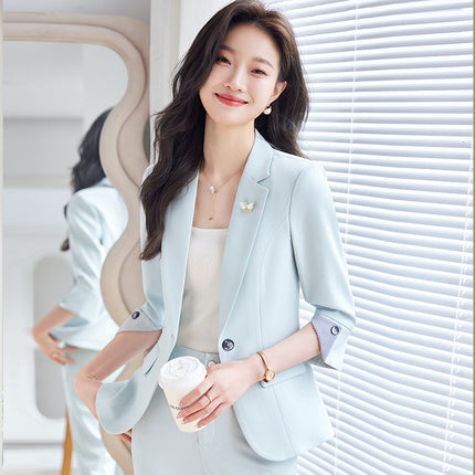 Professional suit suit women's formal wear elegant slim spring and autumn OL commuter workwear hotel front desk jewelry shop workwear
