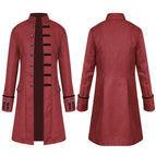Jacquard medieval men's clothing [purplish red]] / S