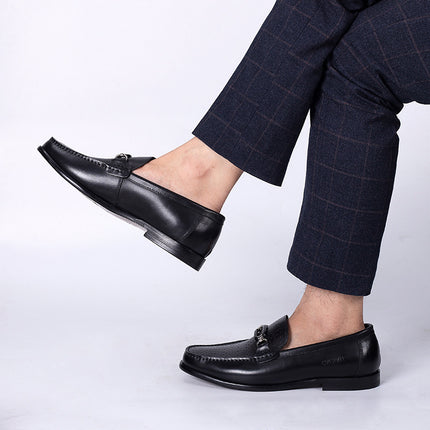 Doudou Shoes Men's Casual Loafers Breathable Shoes Genuine Leather Lazy Slip-On Winter Men's Shoes Men's Leather Shoes New Trend