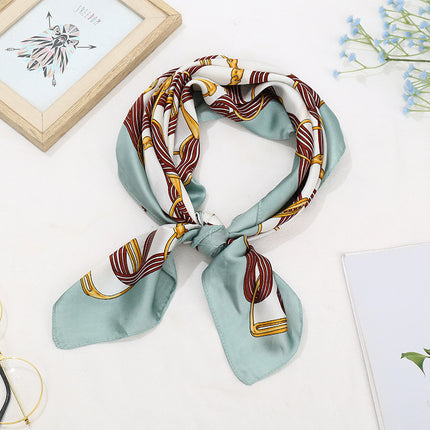 70 Silk Scarf Square Scarf High-end Korean Style Fashion All-match Professional Silk Small Scarf Retro Printed Silk Scarf for Women