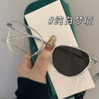 Transparent silver [discoloration gray] / 0 degree anti-blue light [no degree]