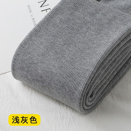 Autumn and Winter Vertical Stripe Thickened Leggings Outer Wear Foot Warm Pants Autumn Pants fleece-lined Slimming