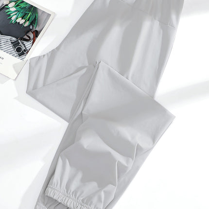 2025 New Summer Sun Protection Clothing for Women, Ice Silk Quick-Drying Pants for Couples, Thin, Same Style for Men and Women, Drapedy High-Elastic Casual Pants