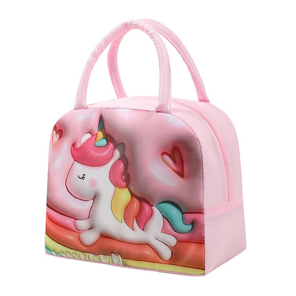 Cartoon Lunch Box Bag Portable Lunch Bag Thermal Insulation Bag Aluminum Foil Lunch Bag Handbag Student Office Student Eco-friendly Portable