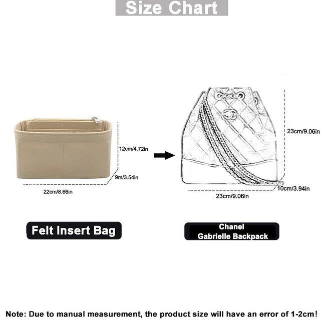 Felt liner bag is suitable for Gabrielle bag support lining storage bag ultra light bag easy to carry
