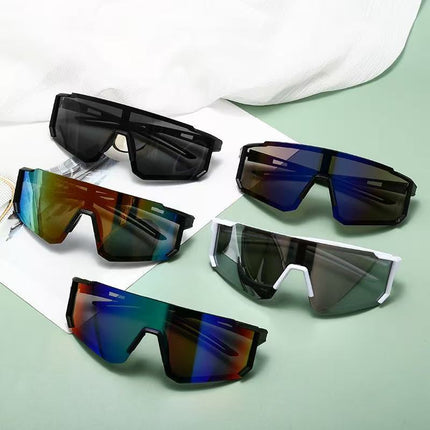 New Cross-Border Outdoor Cycling Sports Glasses for Men and Women, Fashionable One-Piece Large Lens Protective Goggles