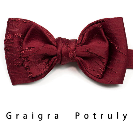 7-day replacement men's original Brown national style retro British fashion personality solid color bow tie men
