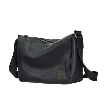 Cross-Border First-Layer Cowhide Trendy Brand Men's Bag Vegetable Tanned Leather Casual Shoulder Bag Commuter Men's Bag High-End Crossbody Bag